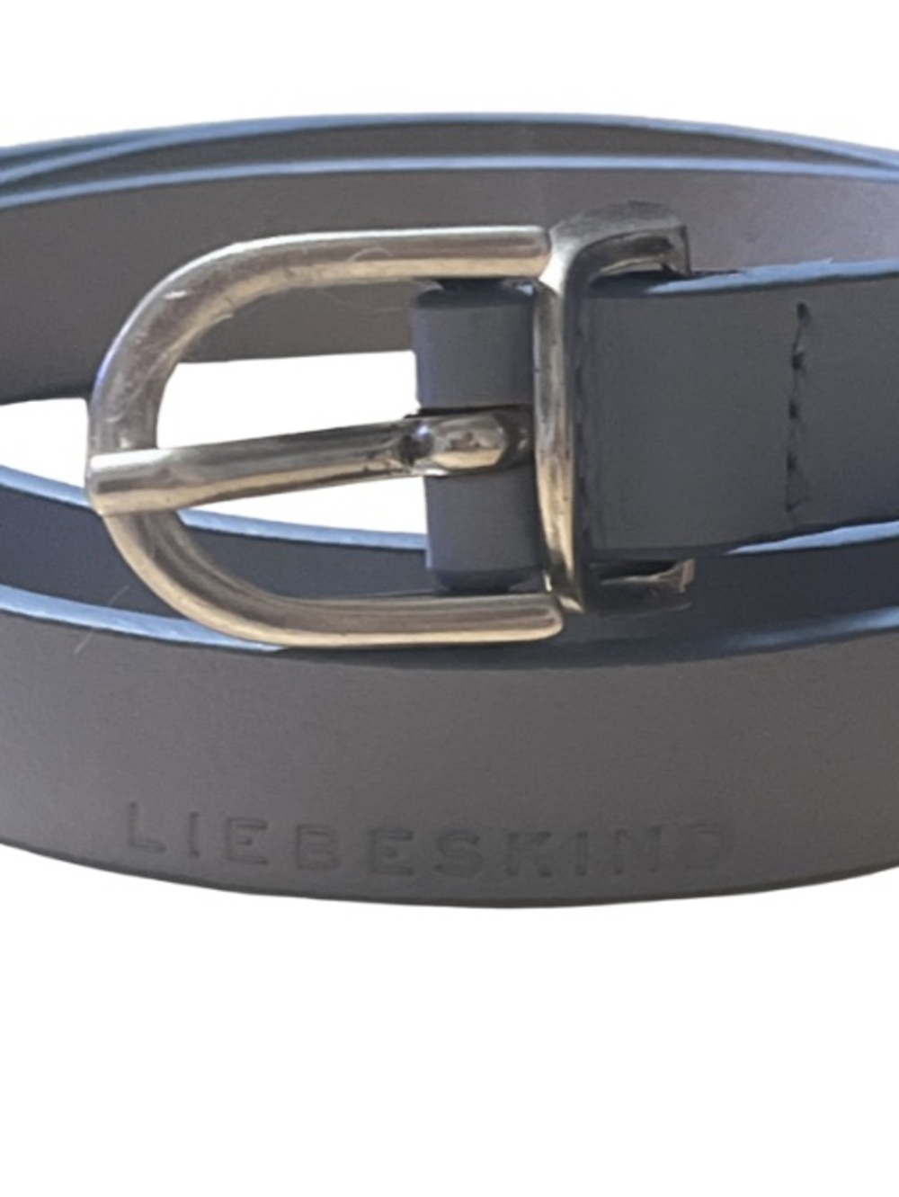 Liebeskind Berlin Dusty Blue Men’s Leather Belt, 40” Waist, NWOT